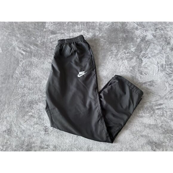 Nike Windbreaker Track Pants Blue Tag Mens Size XXL Nike Spell Out Black READ - Picture 1 of 11